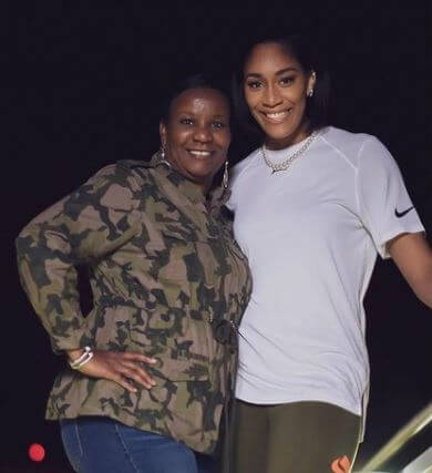 Eva Rakes Wilson with her daughter A’ja Wilson.